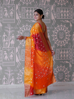 Buy New Premium Leheriya Saree With Hand Gota Patti Work Tanmira