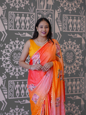 Buy Premium Saree with Kalamkari Style Tanmira