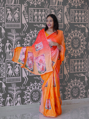 Buy Premium Saree with Kalamkari Style Tanmira