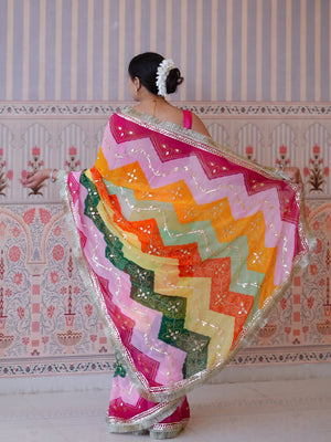 Buy New Traditional Georgette Saree With Festive Wear Tanmira
