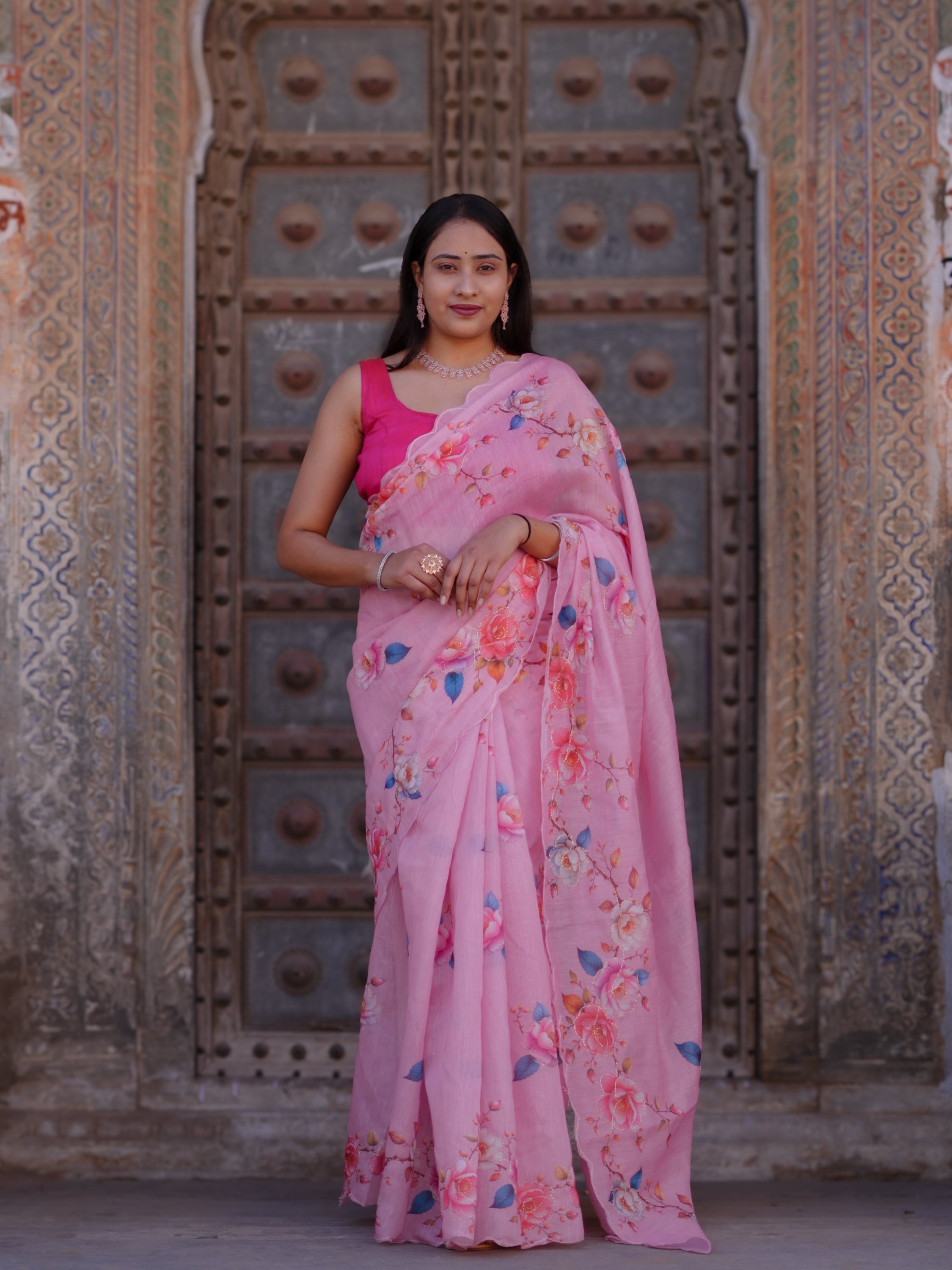 Buy Printed Saree for Everyday Casual Wear Tanmira