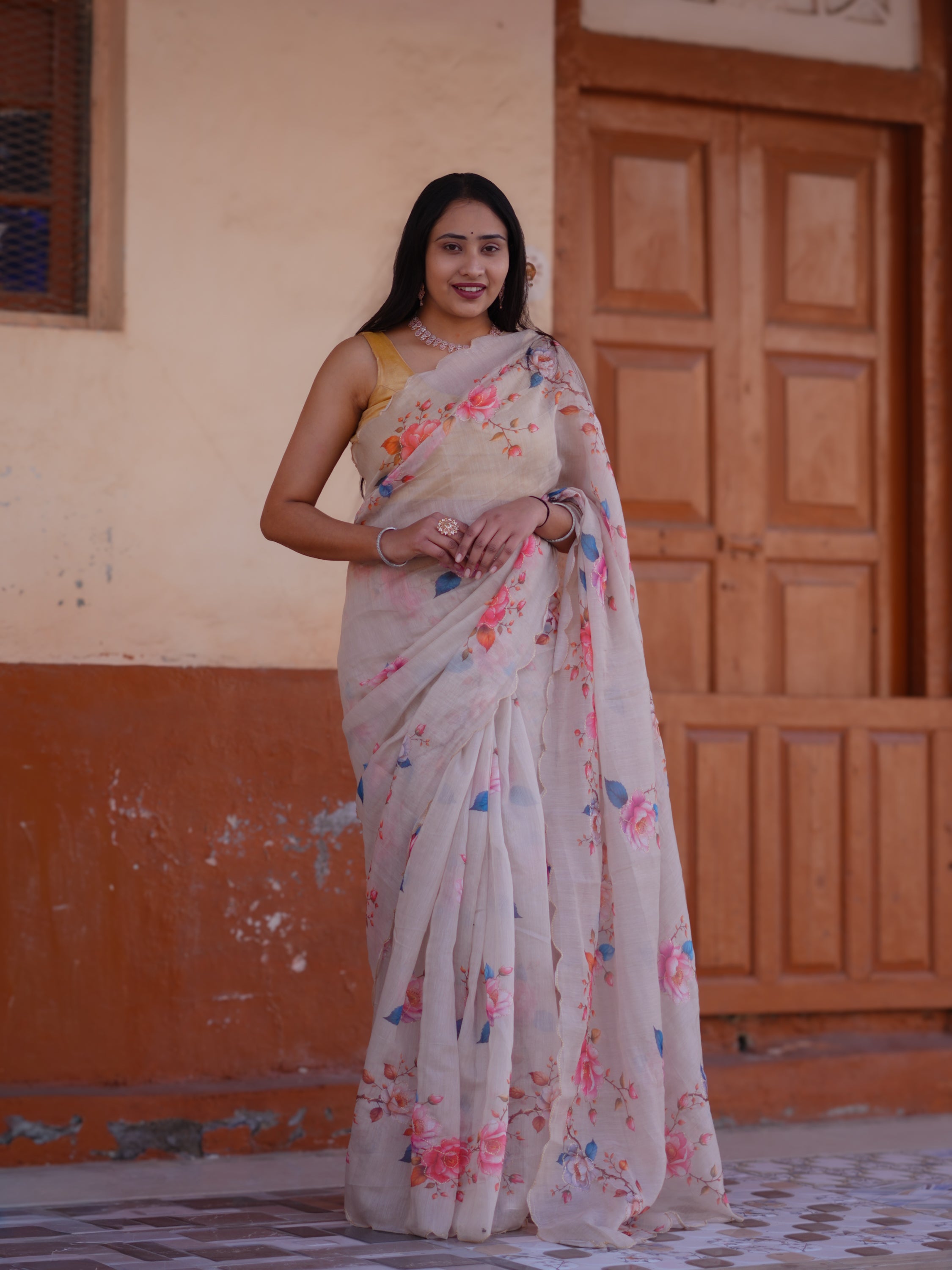 Buy New Printed Saree for Everyday Casual Wear Tanmira