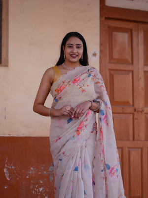 Buy New Printed Saree for Everyday Casual Wear Tanmira