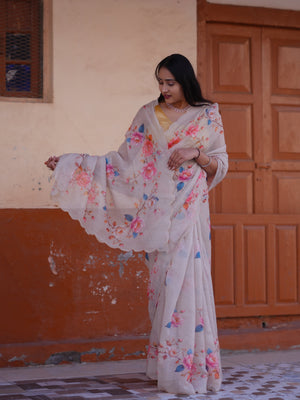Buy New Printed Saree for Everyday Casual Wear Tanmira