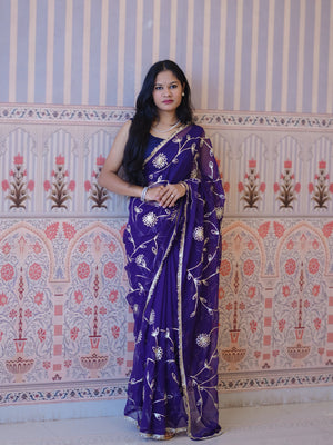 Buy Georgette Traditional Style Saree Tanmira