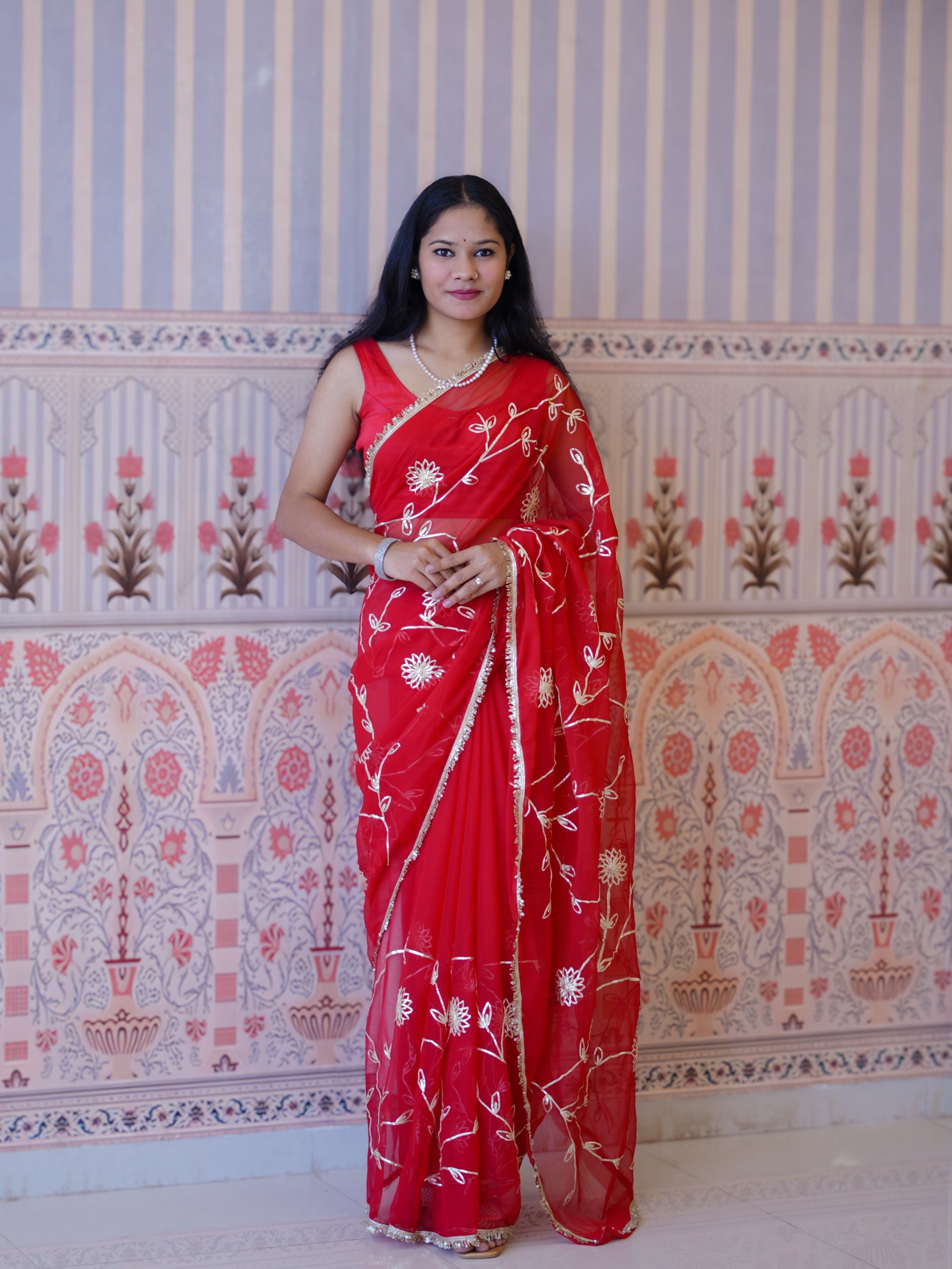 Buy Georgette Traditional Style Saree Tanmira