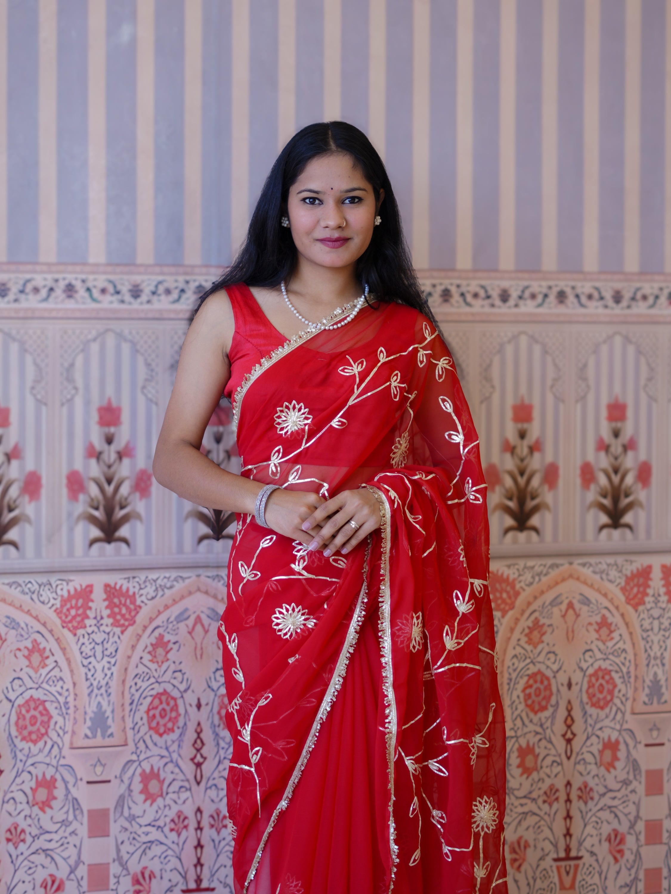 Buy Georgette Traditional Style Saree Tanmira