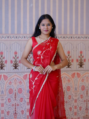 Buy Georgette Traditional Style Saree Tanmira