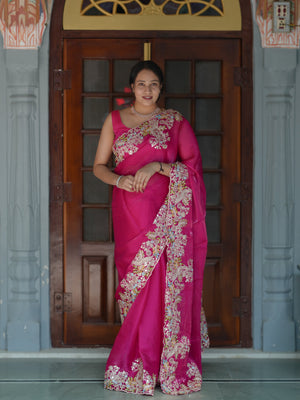 Buy Designer Pure Tissue Silk Saree Tanmira Image 1