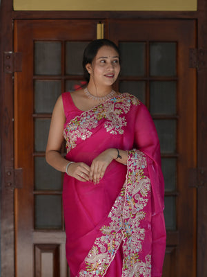Buy Designer Pure Tissue Silk Saree Tanmira Image 2
