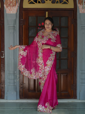 Buy Designer Pure Tissue Silk Saree Tanmira Image 6