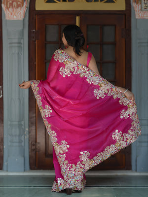Buy Designer Pure Tissue Silk Saree Tanmira Image 7