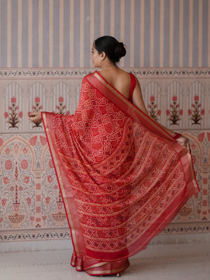 Buy Bandhani Style Saree Tanmira