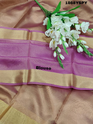 Tissue Silk Banarasi Handloom Saree in pink colour