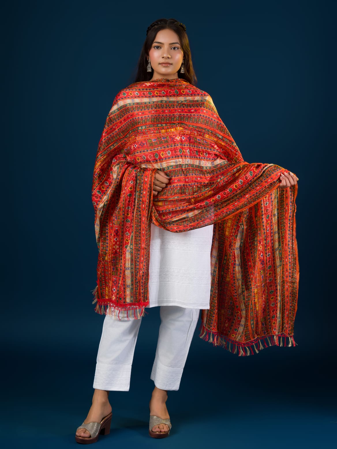 Tanmira New Chinon Printed Dupatta RAY
