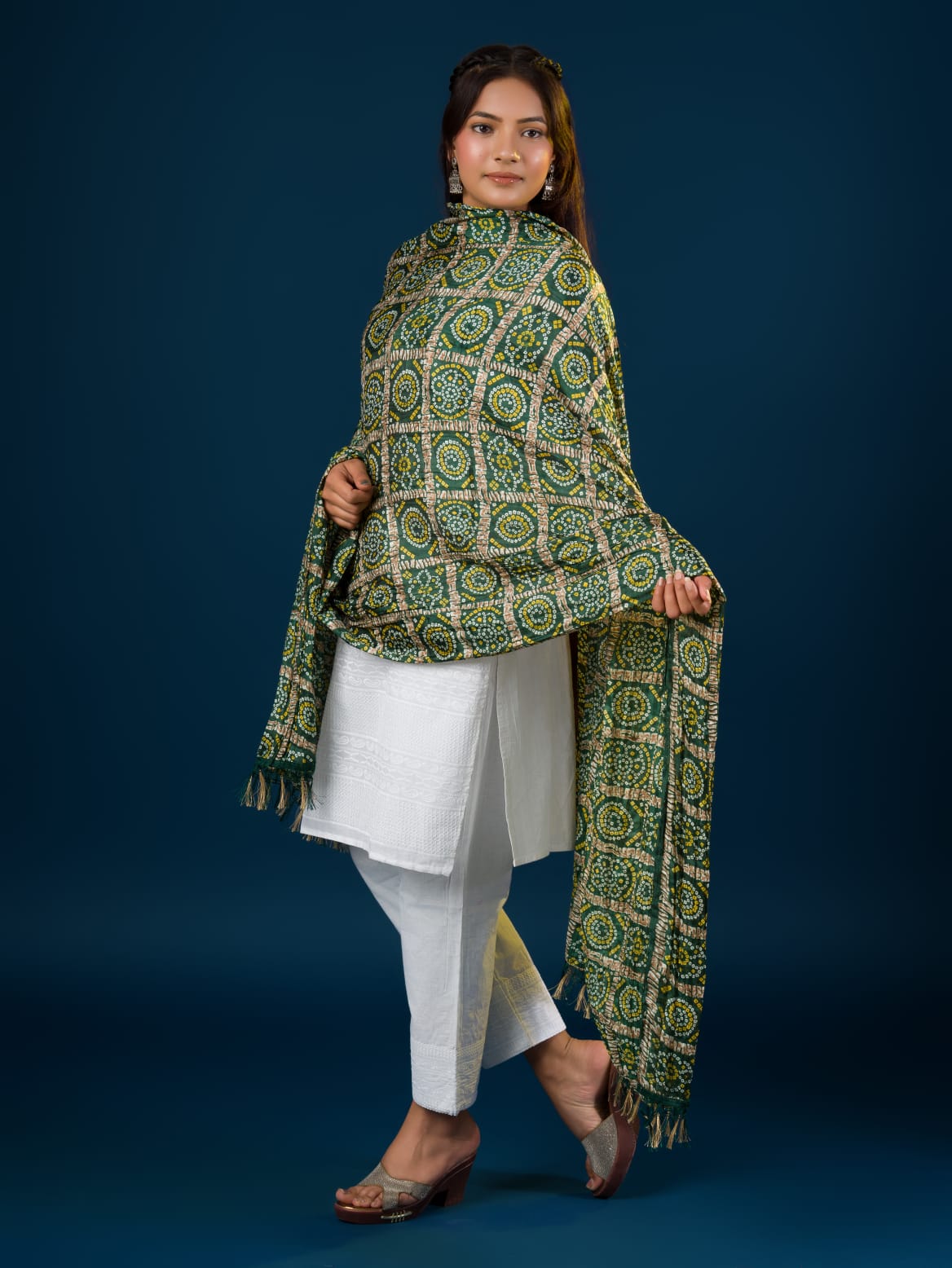 Tanmira New One Bandhej Chinon Silk Dupatta RAY