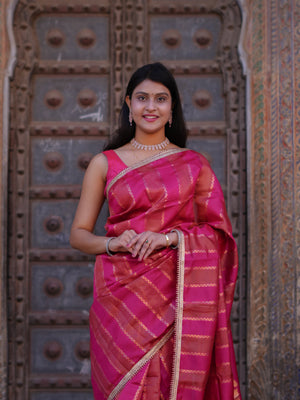 By New Royal Banarasi Inspired Saree Tanmira