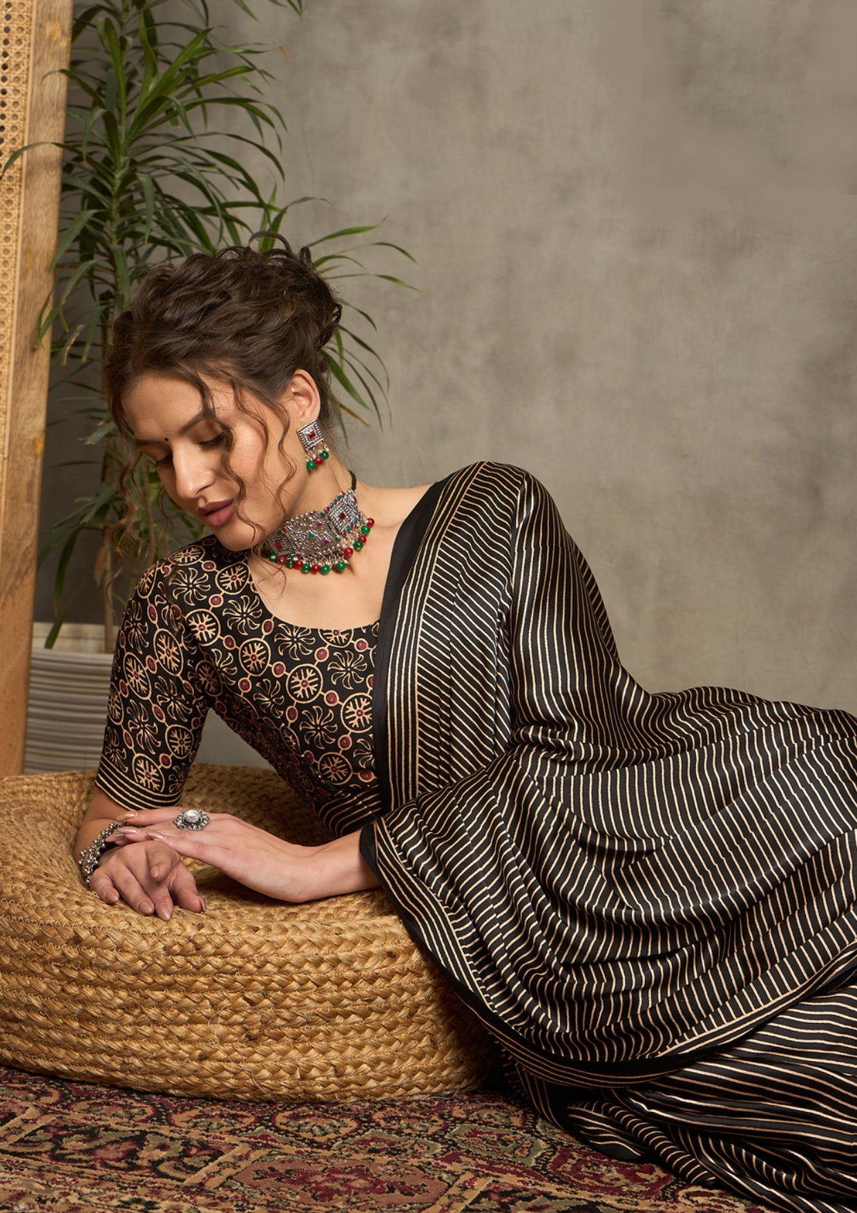 Tanmira New Silk Ajrak Print Party Wear Saree APL