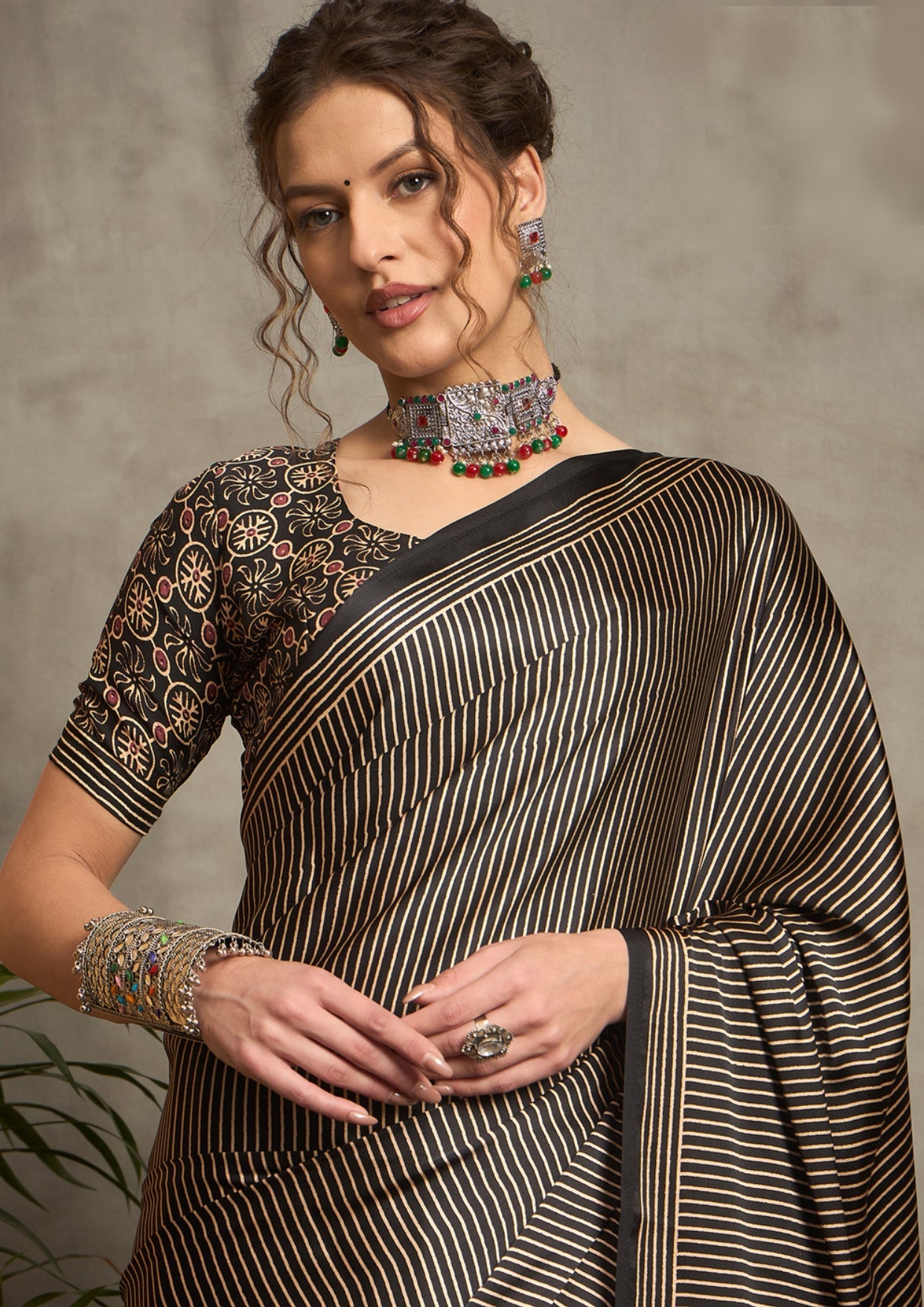 Tanmira New Silk Ajrak Print Party Wear Saree APL