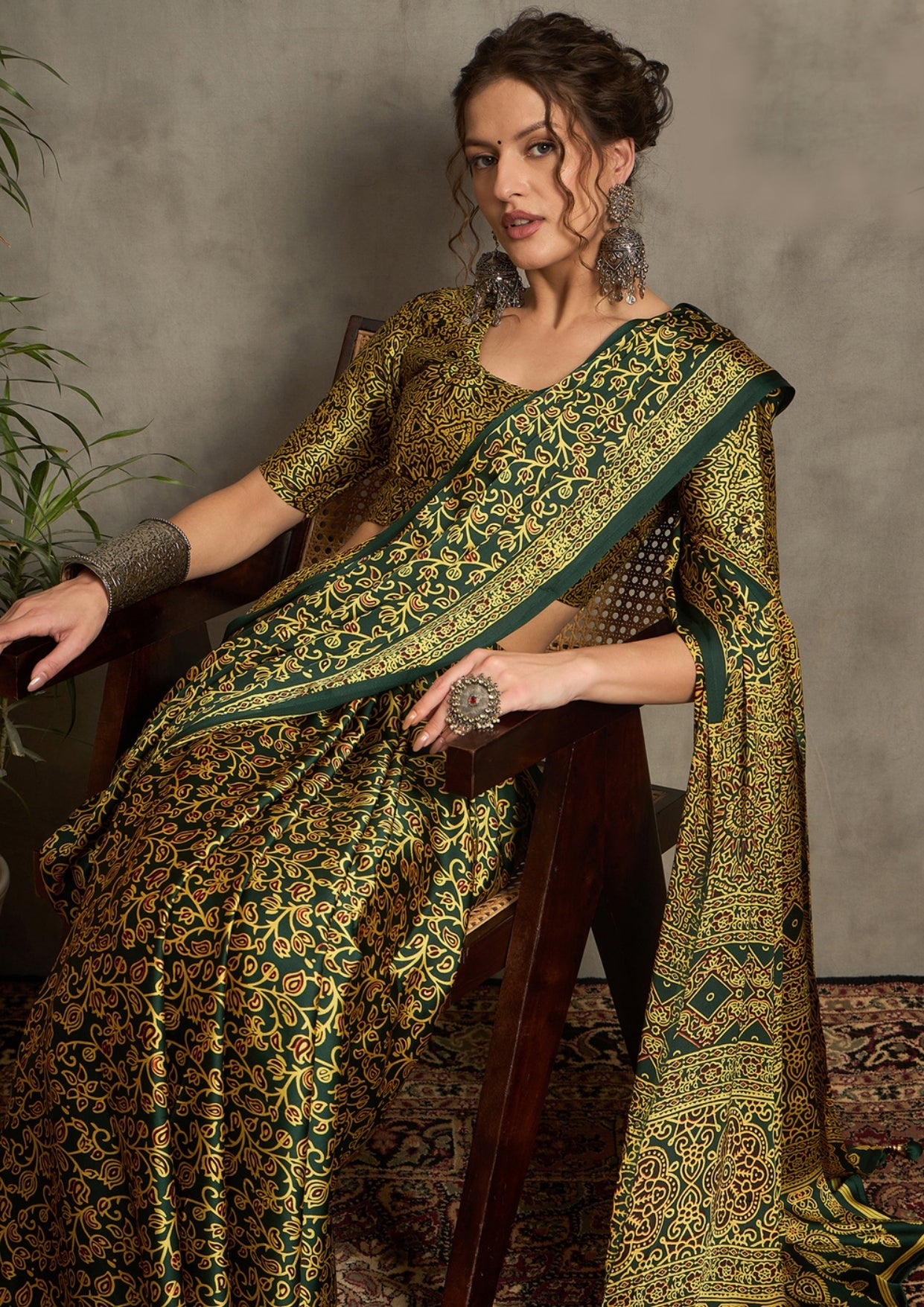 Tanmira New Silk Ajrak Print Party wear Saree APL