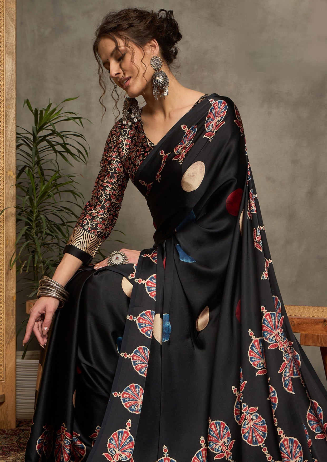 Tanmira Latest Beautiful Silk Ajrak Print Party Wear Saree APL