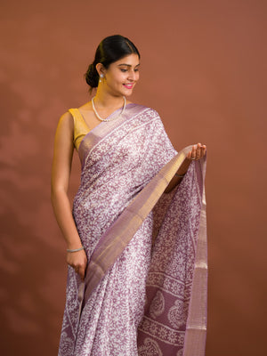 By Printed Style With Zari border