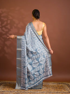 By Printed Style With Zari border