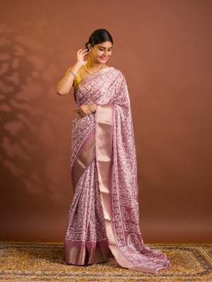 By Printed Style With Zari border