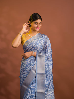 By Printed Style With Zari border