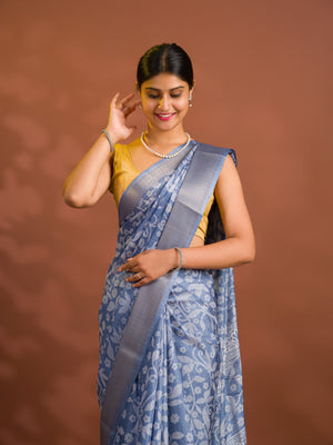 By Printed Style With Zari border