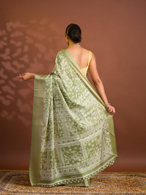 By Printed Style With Zari border