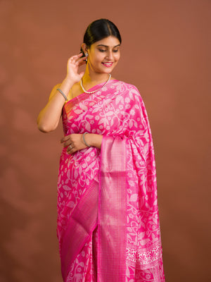 By Printed Style With Zari border