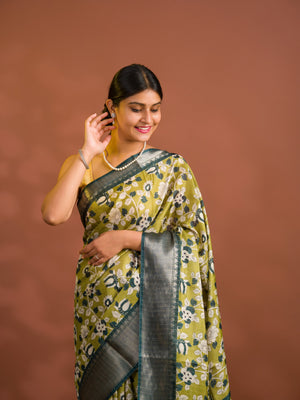 By Printed Style With Zari border