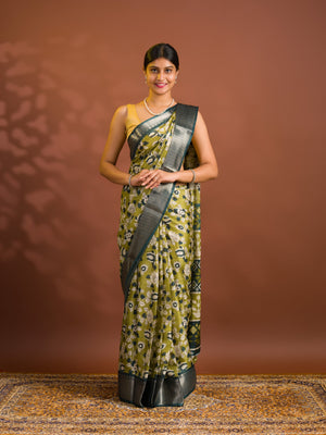 By Printed Style With Zari border