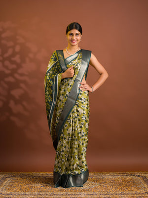 By Printed Style With Zari border