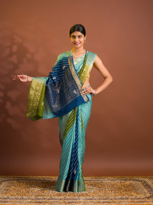 By Banaras Saree With Gotapatti Work