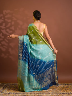 By Banaras Saree With Gotapatti Work