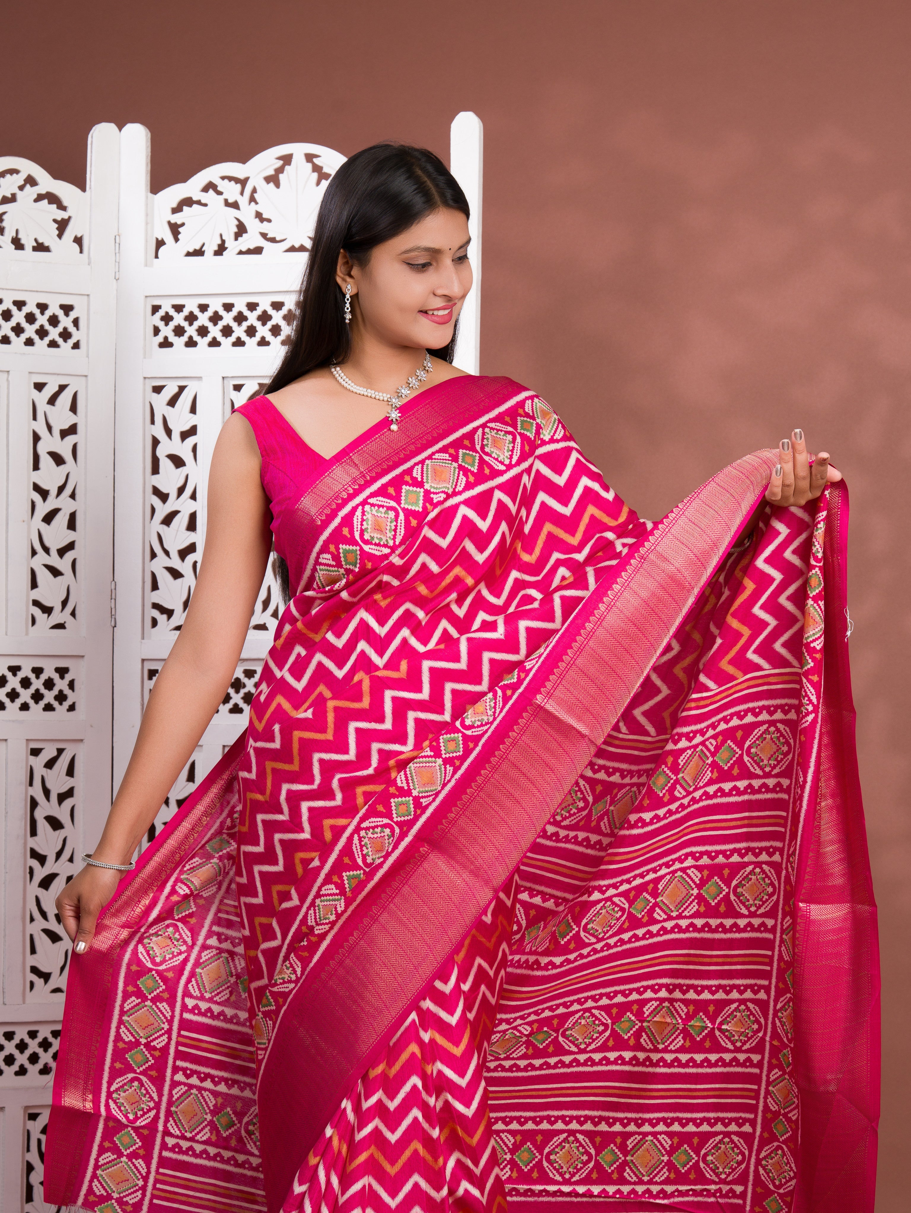 Tanmira New Launch Cotton Silk Printed Style With Daily Wear Pink Saree STL