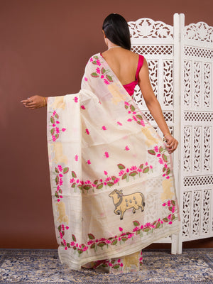 By Kalamkari Cotton Silk Saree with Party Wear Saree