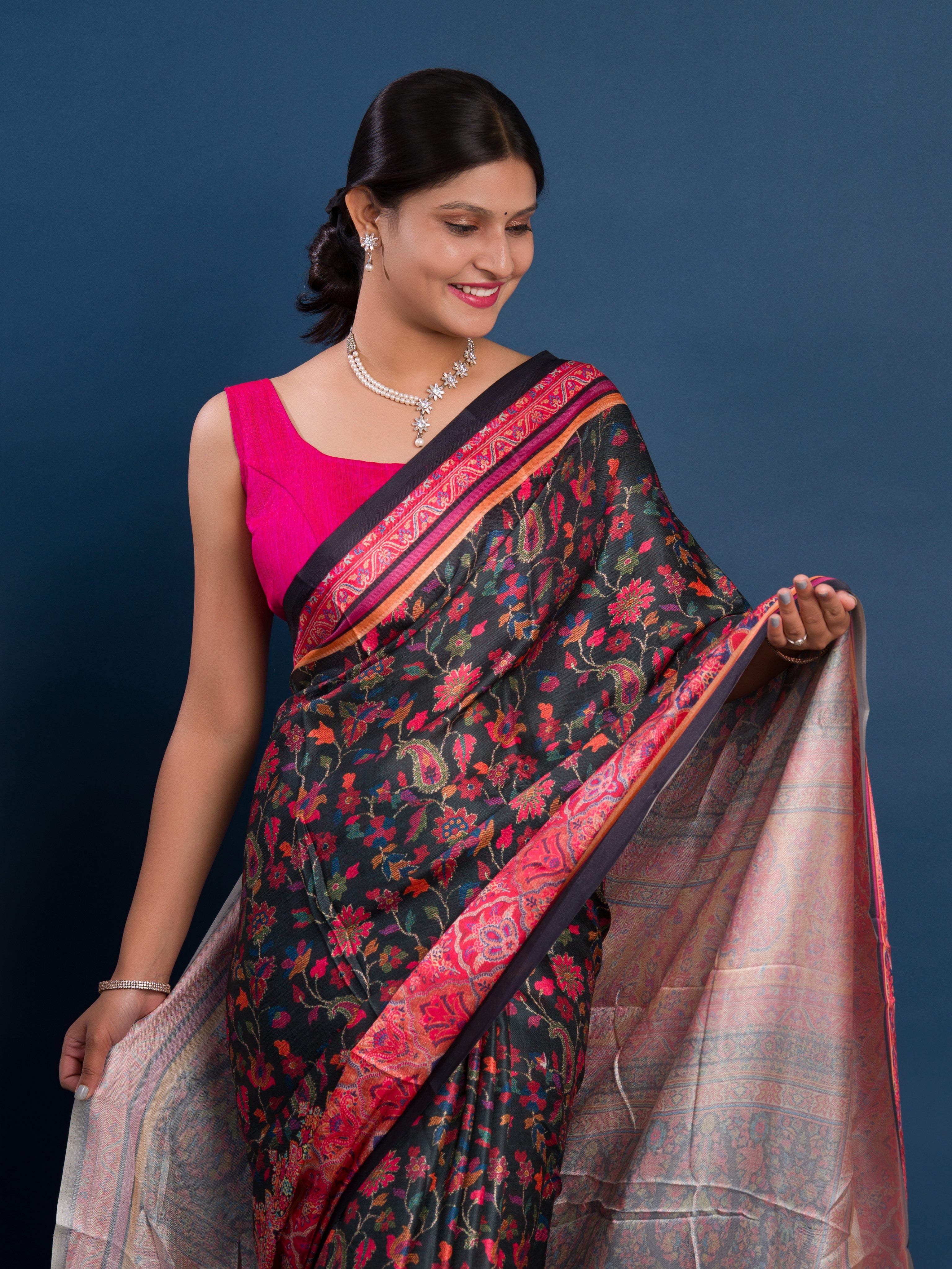 Tanmira New Special Pashmina Soft Silk Pashmina Style With Digital Print Work Saree VJT