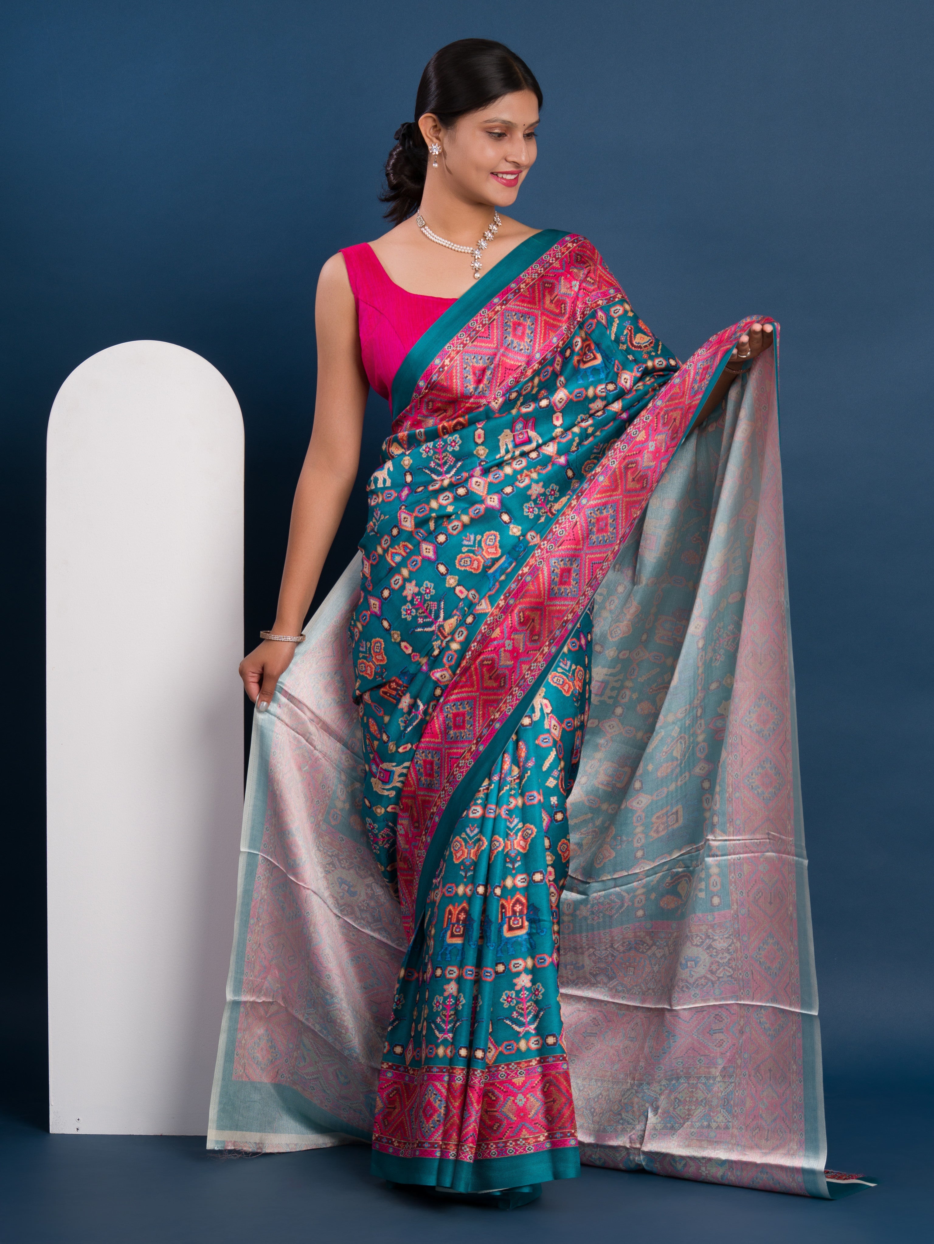 Tanmira New Pashmina Soft Silk Pashmina Style With Digital Print Work Saree VJT