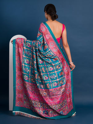 Pashmina Style With Digital Print Work Saree