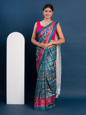 Pashmina Style With Digital Print Work Saree
