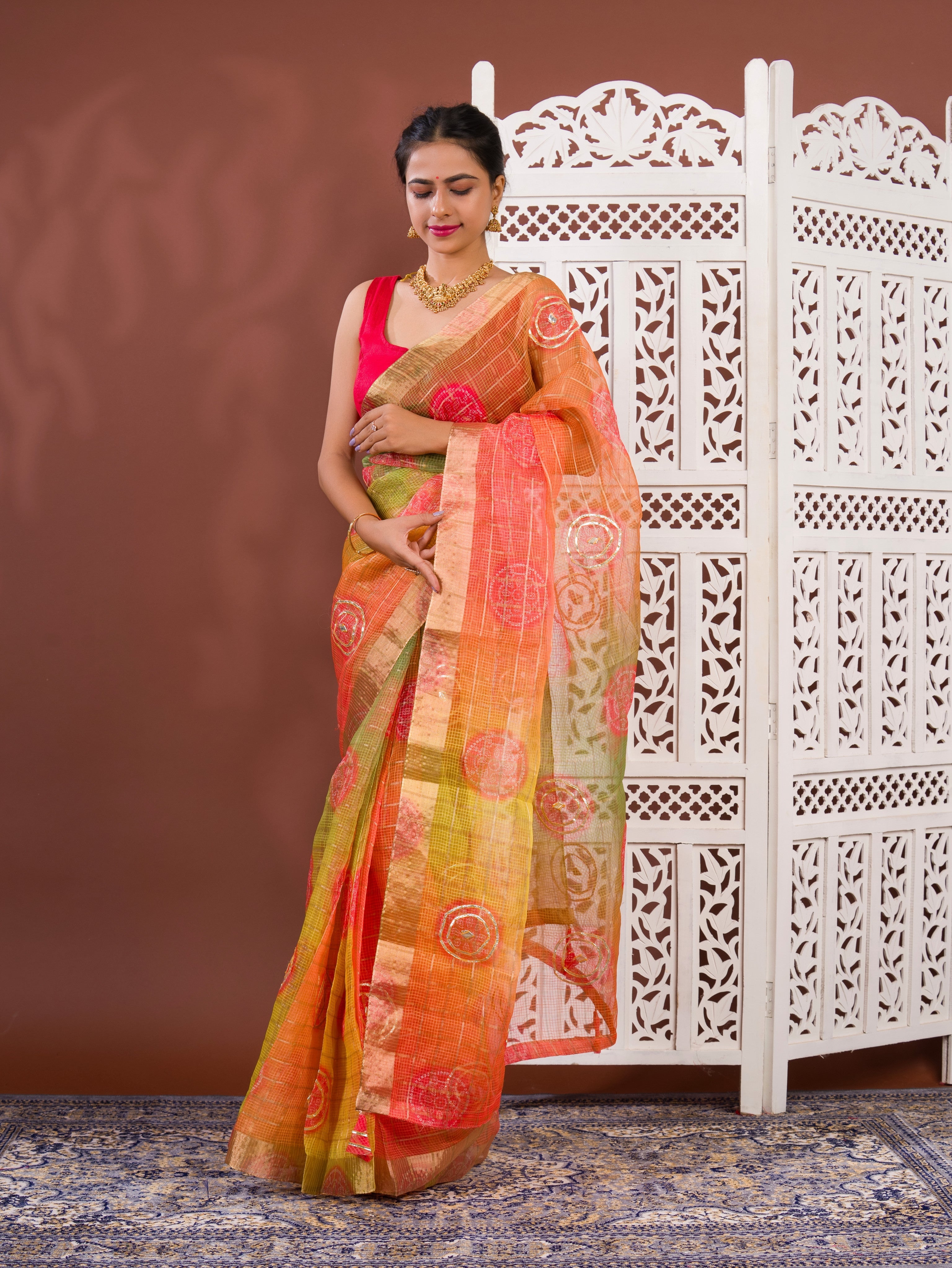 By Bandhani Saree