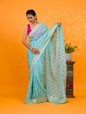By Bandhani Saree With Traditional Wear