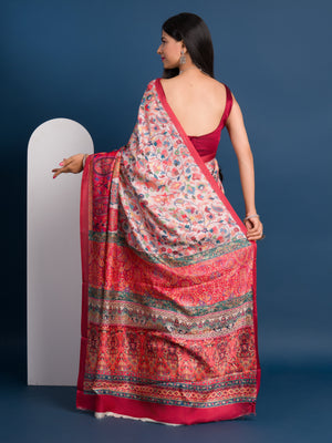 Pashmina Soft Silk Pashmina Style With Digital Print Work Saree under 2000