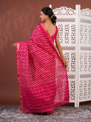 By Ghatchola Saree With Bikaneri bandhej Work
