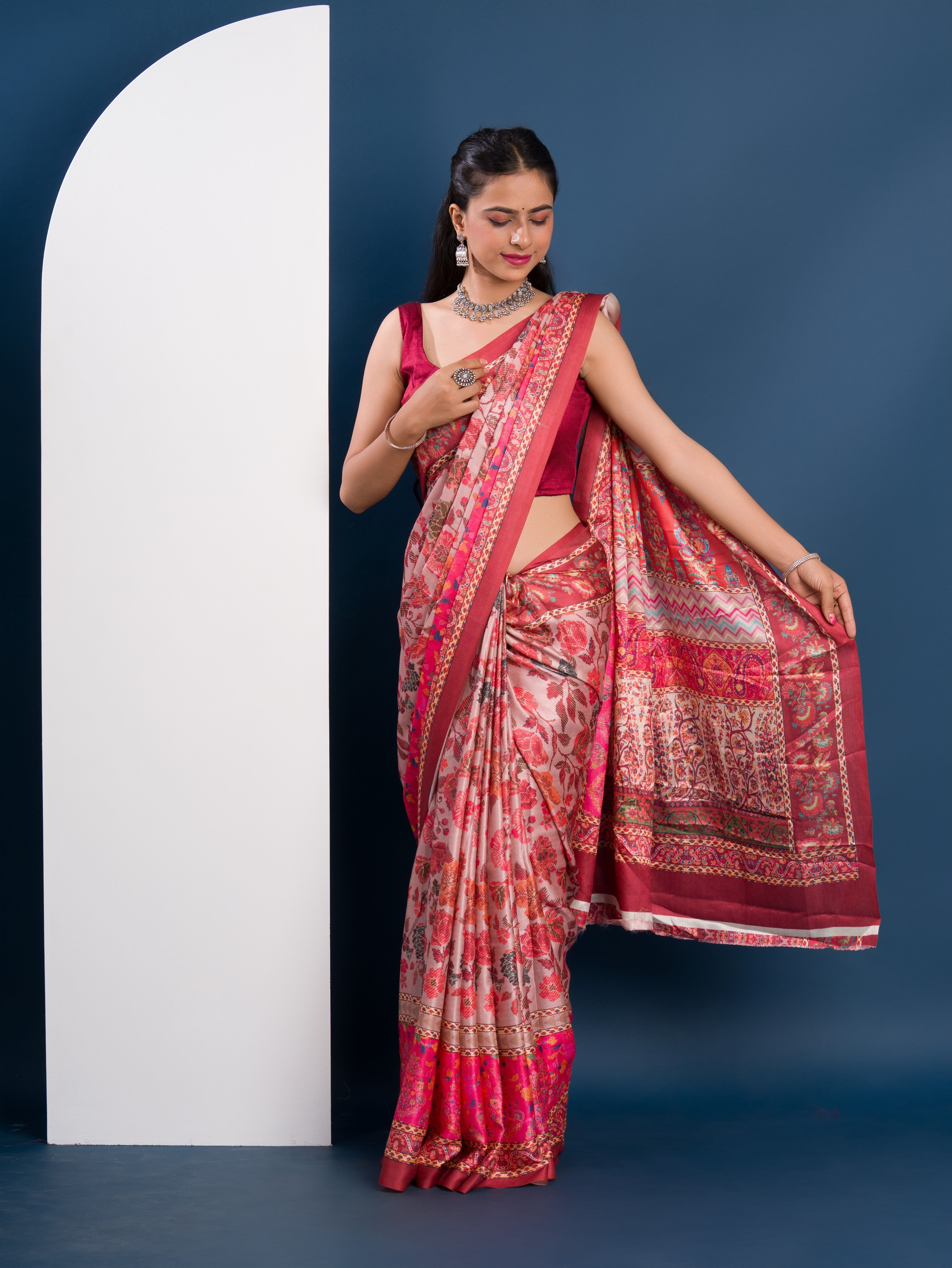 Tanmira Special Pashmina Soft Silk Pashmina Style With Digital Print Work Saree VJT