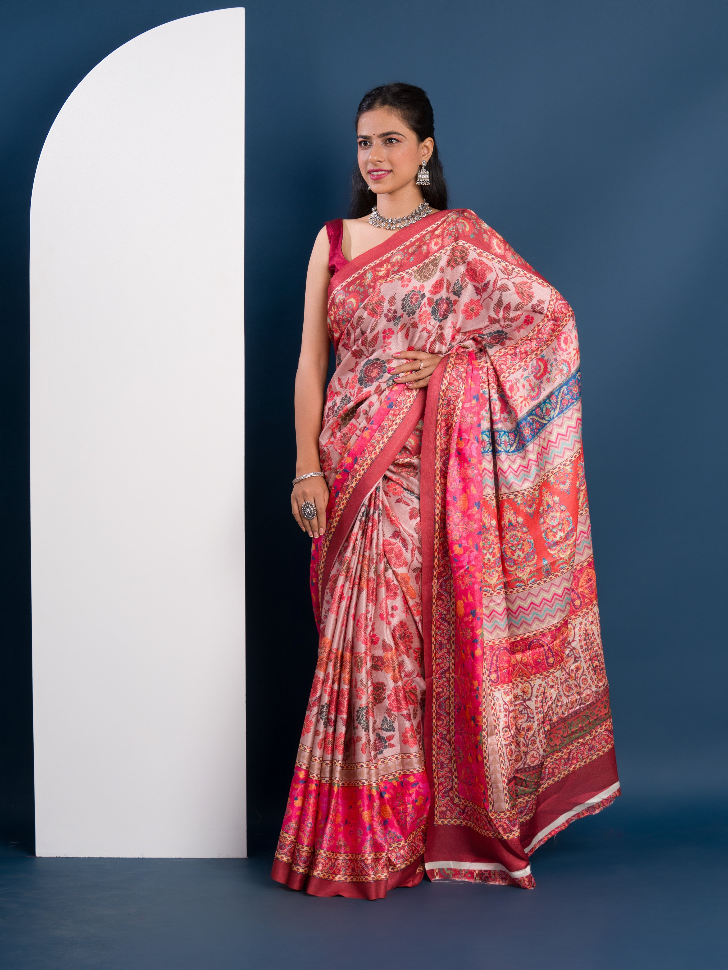Tanmira Special Pashmina Soft Silk Pashmina Style With Digital Print Work Saree VJT