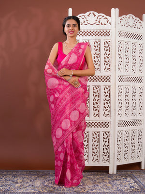 By Bandhani Saree With Casual Wear
